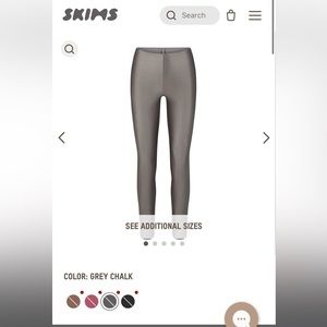 NWT Skims Shine Grey Chalk Leggings- L